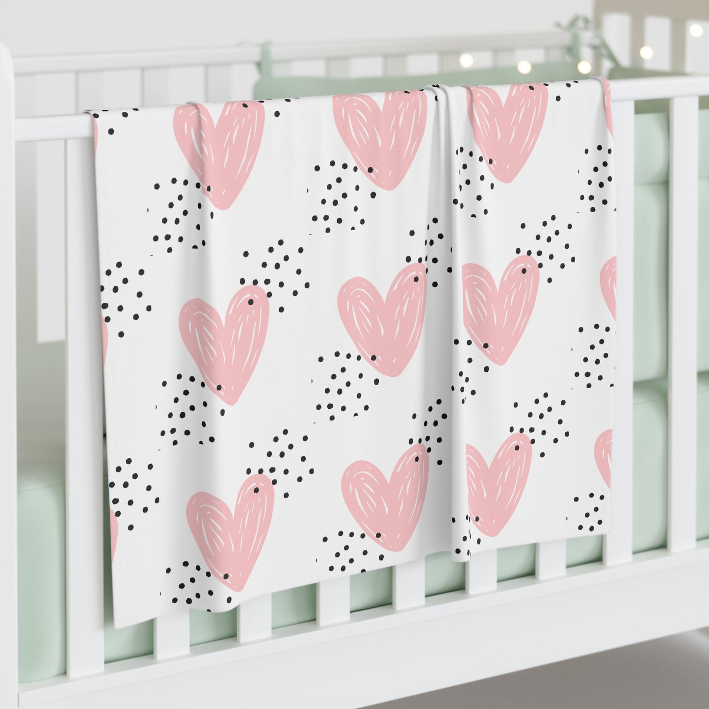 Baby Blanket Pink Hearts