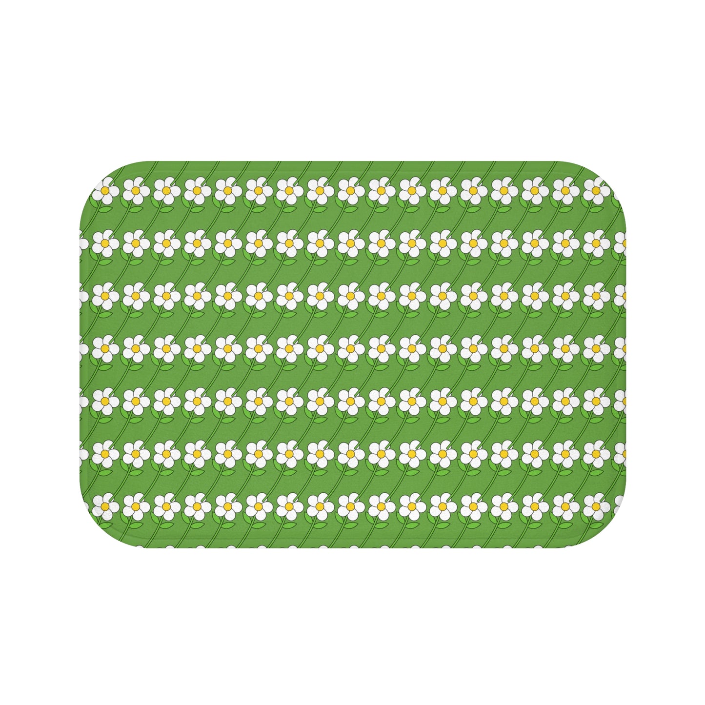 Green Flower Bath Mat 24 x 17 Spring 2025 Collection 1