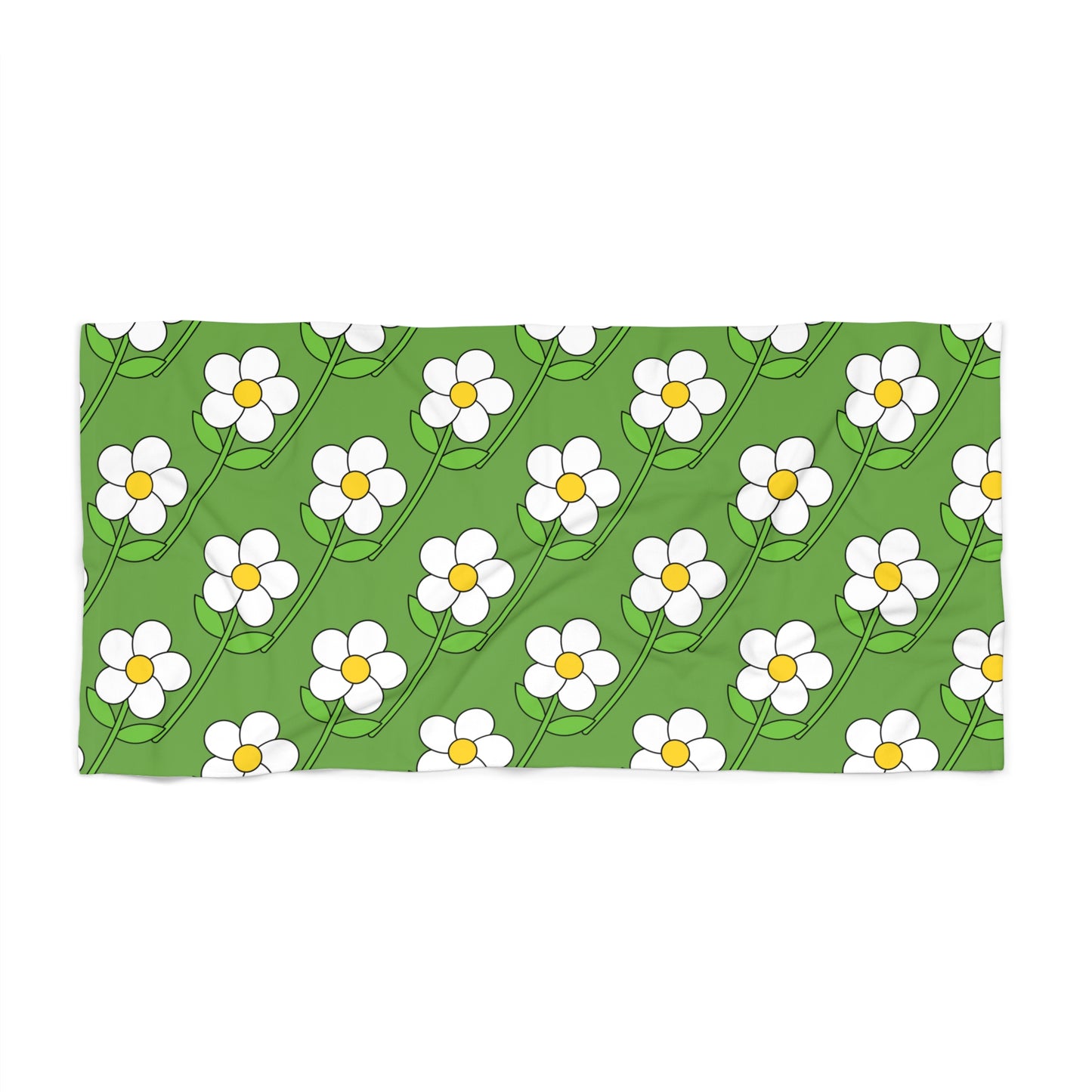 Green Flower Beach Towel Spring 2025 Collection 1