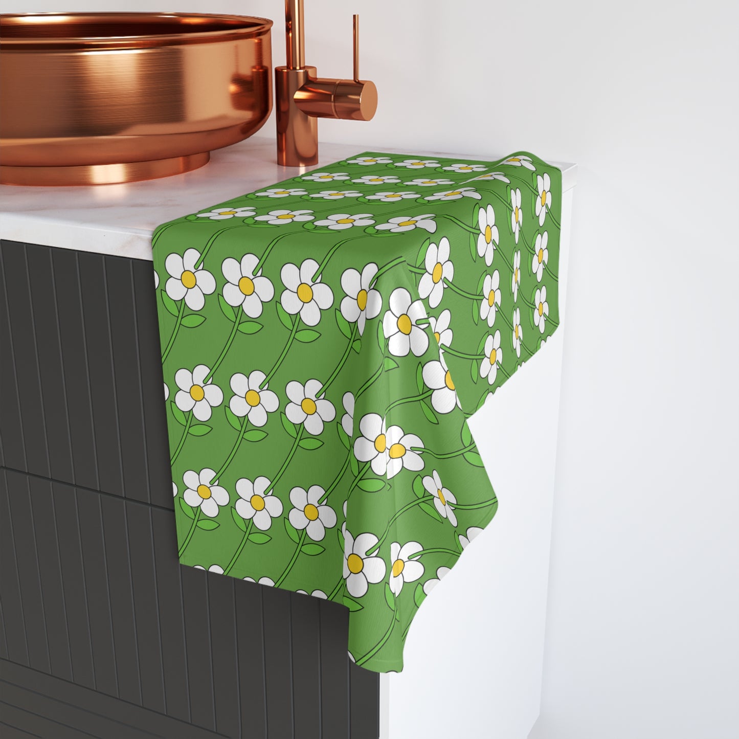 Green Flower Hand Towel Spring 2025 Collection 1