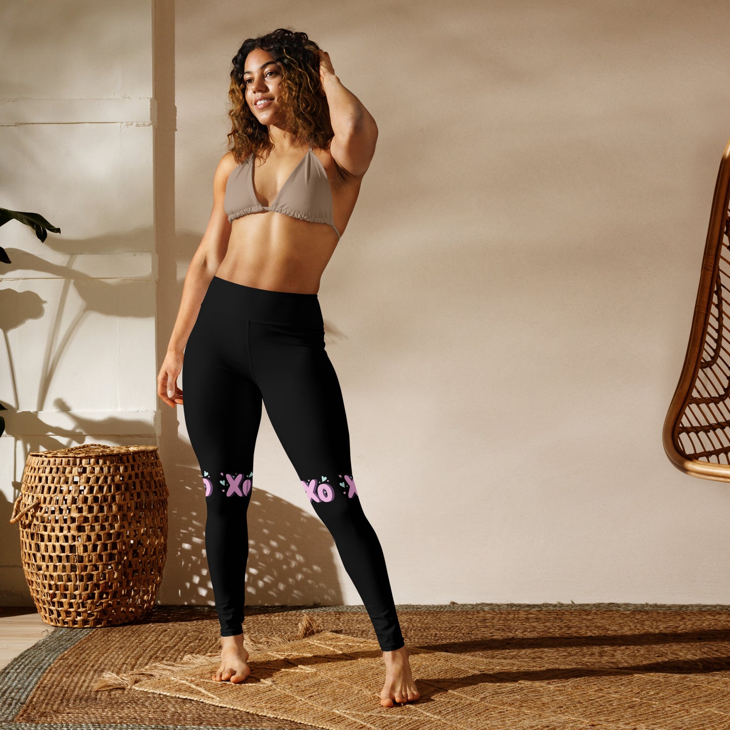 Love xoxo Black Yoga Leggings