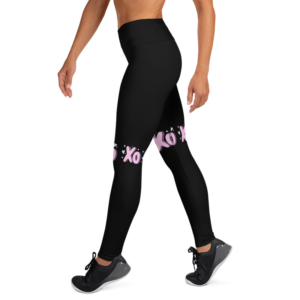 Love xoxo Black Yoga Leggings