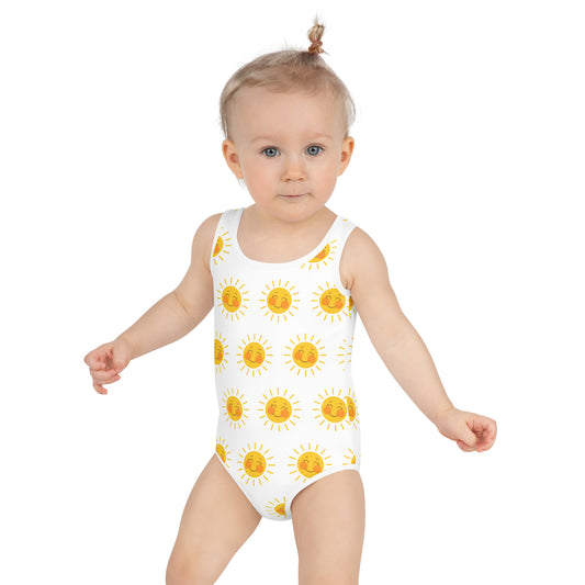 Sunshine All-Over Print Kids Swimsuit