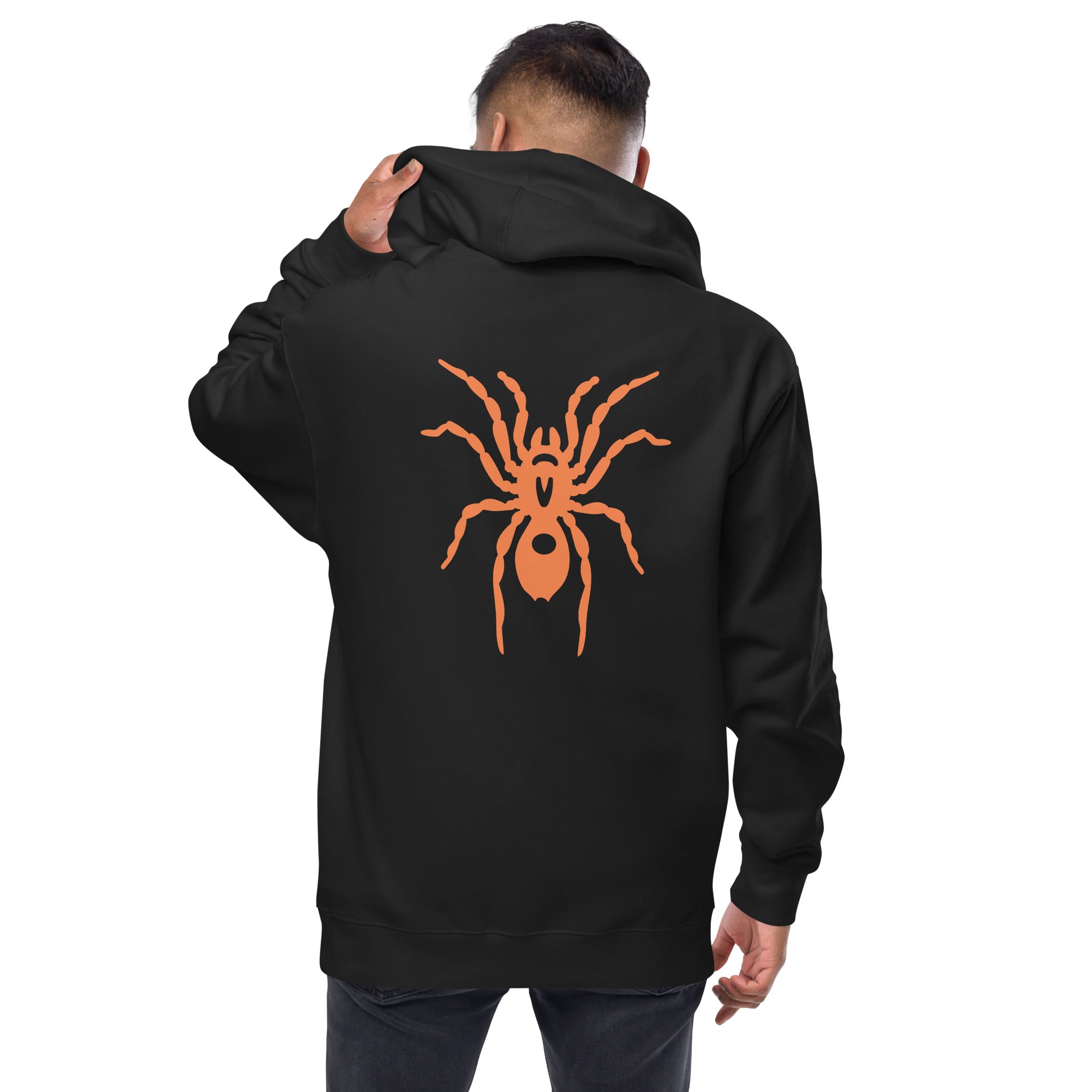 Black and orange zip up hoodie sale