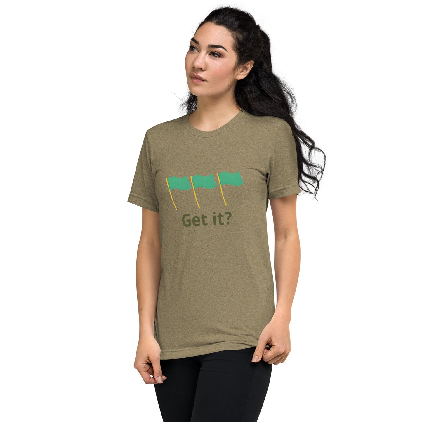 Green Flags Get it? Unisex Short Sleeve T-Shirt