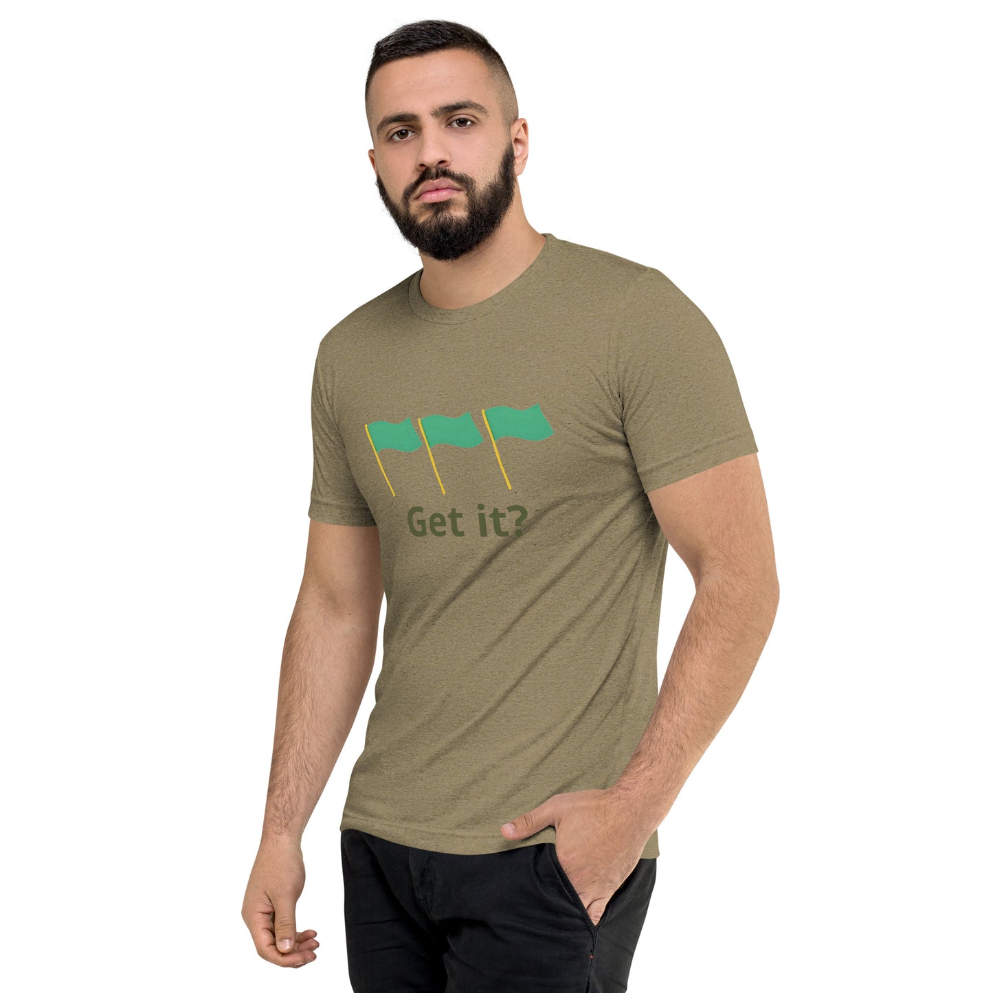 Green Flags Get it? Unisex Short Sleeve T-Shirt